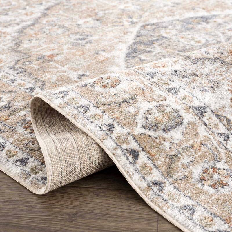 Hauteloom Manhattan Machine Washable Oriental Persian Medallion Vintage Distressed Area Rug