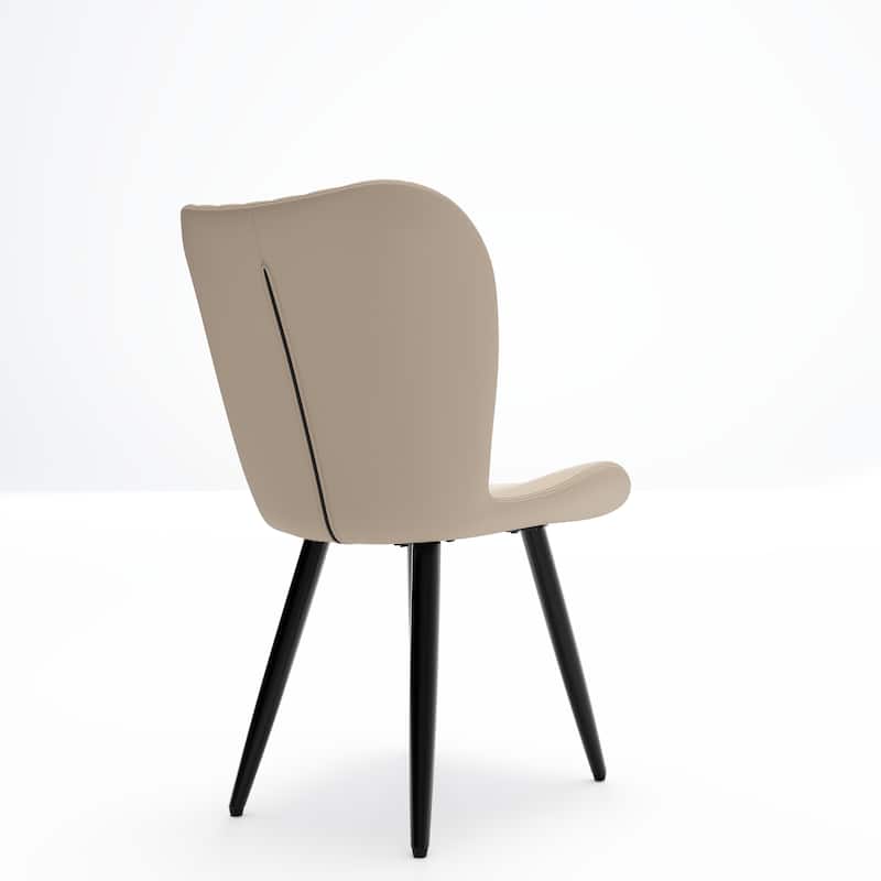 GDFStudio - Marcus Modern PU Leather Dining Chair Set with Thick Cushion Seating and Sleek Metal Frame for Everyday Dining