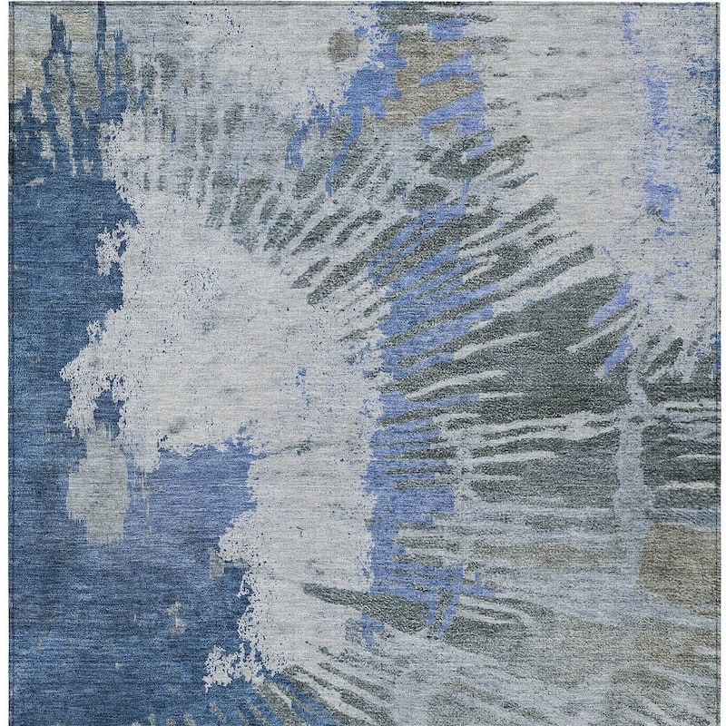 HomeRoots Abstract Transitional Rectangle Outdoor Rug
