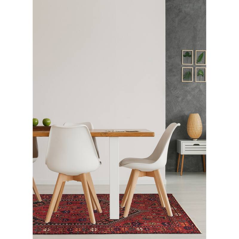 ECARPETGALLERY Hand-knotted Anadol Red Wool Rug - 4'3 x 6'11