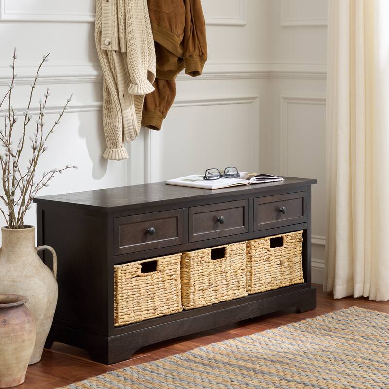 SAFAVIEH Ara Grey 3-Drawer Storage Unit - 42.1" x 15.4" x 19.7" - 42"W x 15"D x 20"H