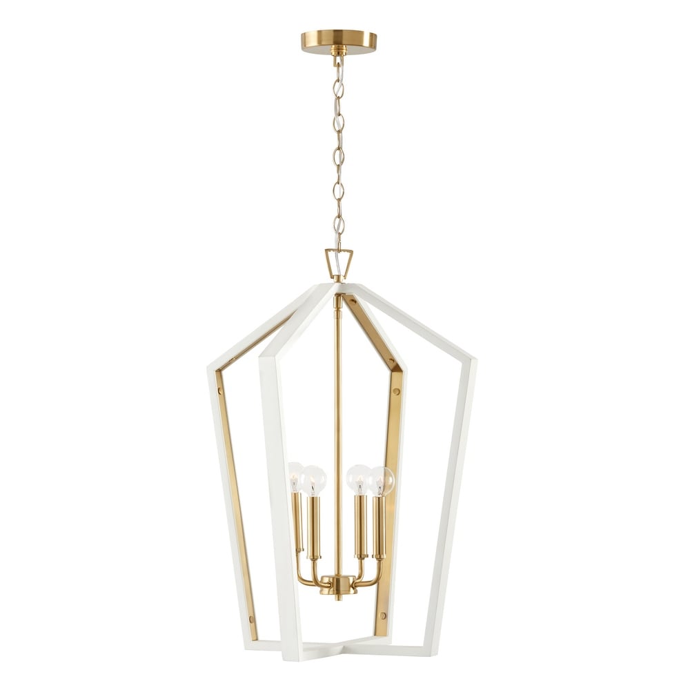 Maren 4-light Pendant w/ Handcrafted Mango Wood