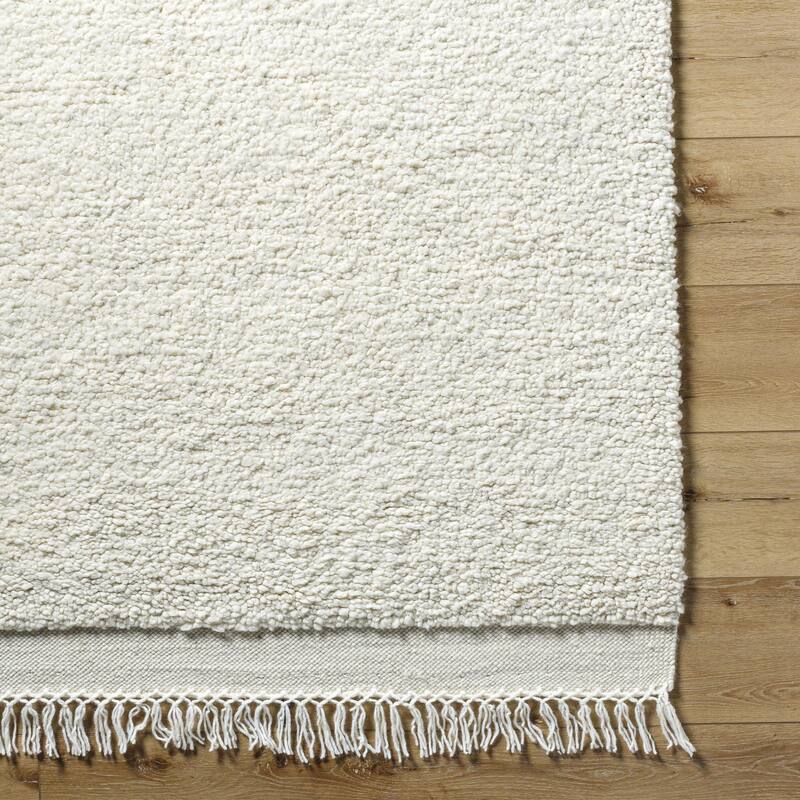 Joanne Casual Solid Color Wool Area Rug
