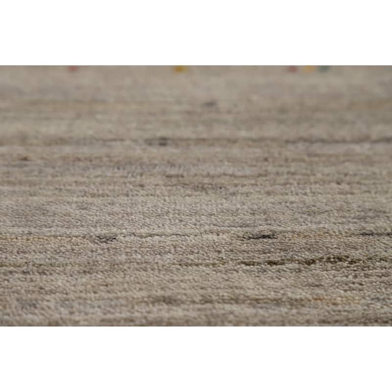 Hand Knotted Oriental 100% Wool Carpet Tribal Animal Pictorial Multi-Colored Gabbeh Area Rug - 8' 1'' X 5' 2''