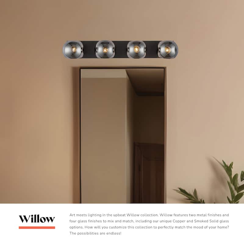 Alora Lighting VL548431OP Willow 4 Light 31" Wide Vanity Strip with