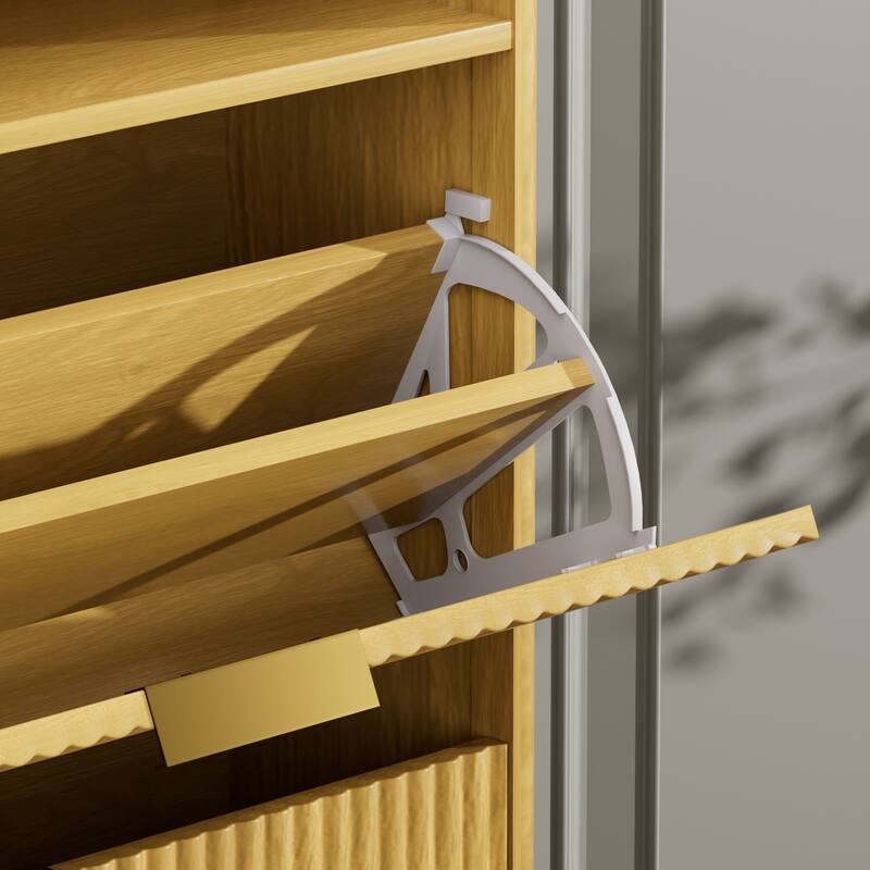 Tall Flip-Door Shoe Cabinet for Entryway & Hallway