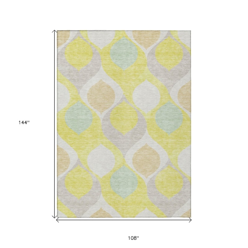 HomeRoots Ogee Transitional Rectangle Outdoor Rug