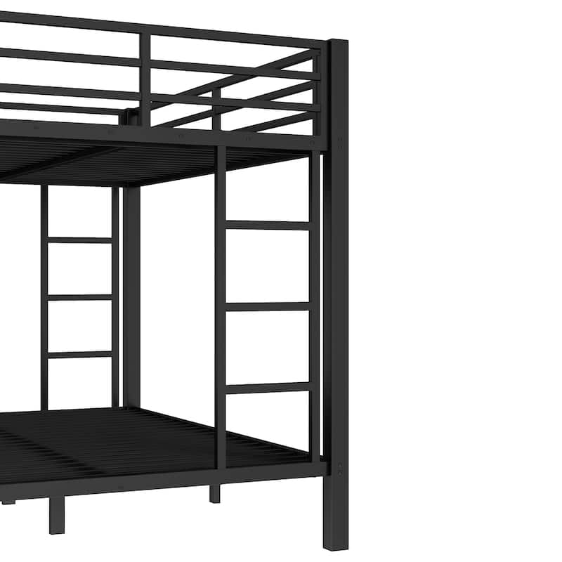 Metal Full XL over Queen Bunk Bed for Teens and Adults,Space-Saving/Noise Reduced/No Box Spring Needed