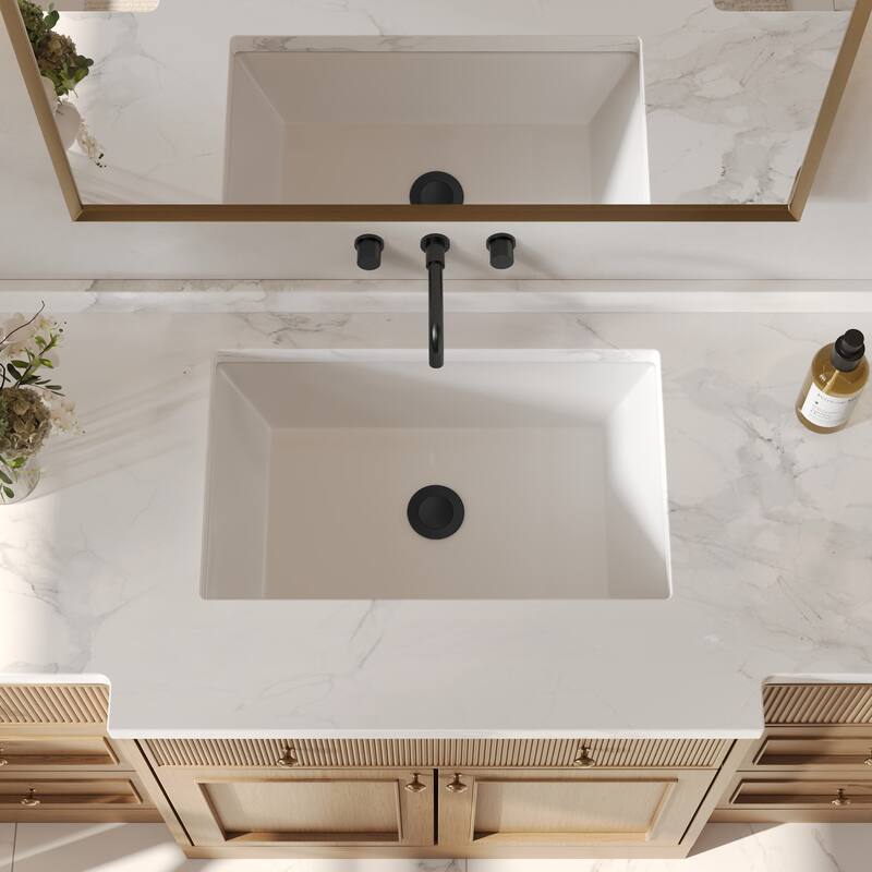 GRANDJOY 2-Handle Wall Mounted Bathroom Faucet