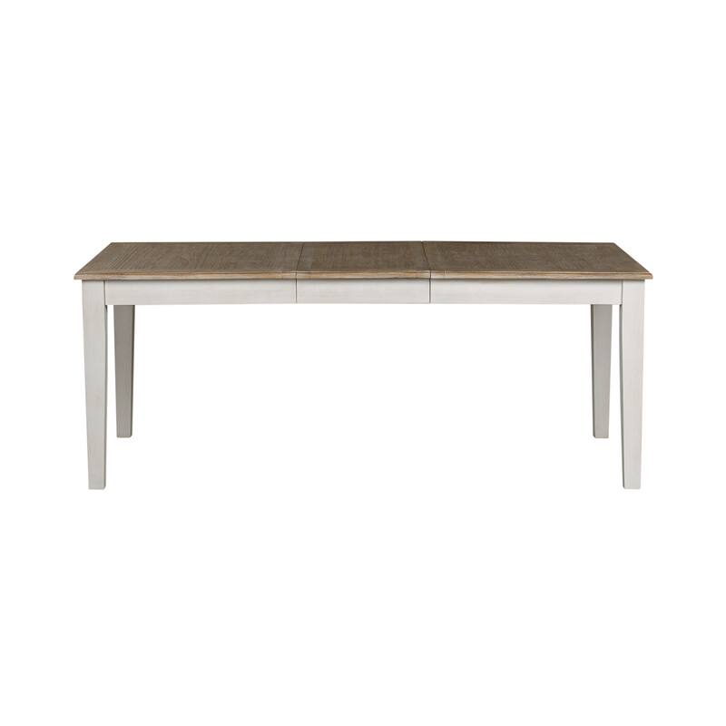 Summerville Soft White Wash Wire Brushed Gray 7 Piece Rectangular Table Set