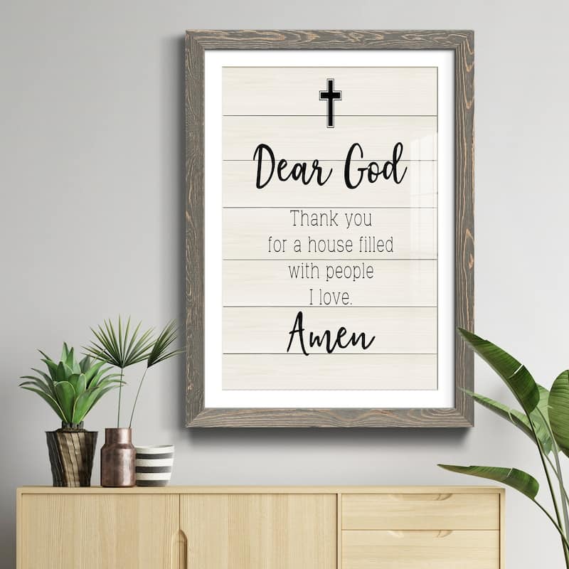 Dear God-Premium Framed Print - Ready to Hang