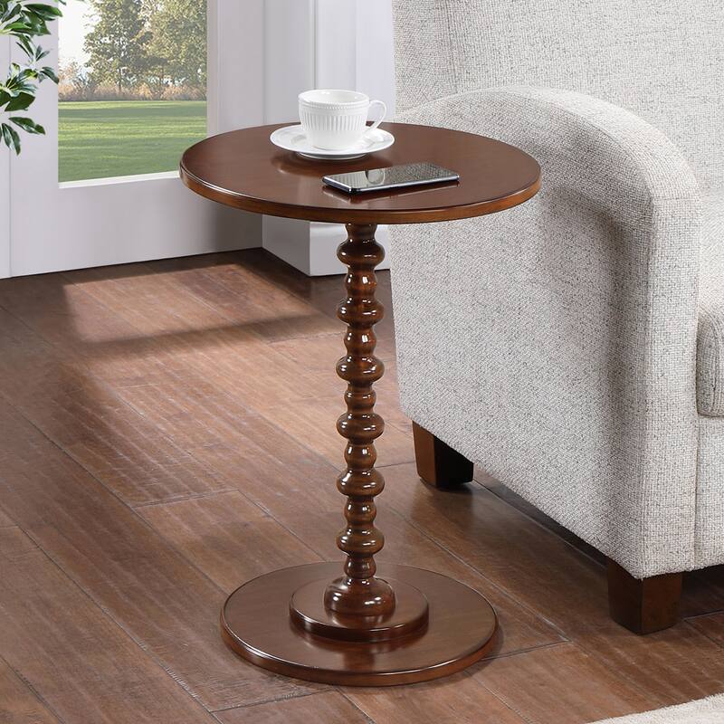 Convenience Concepts Palm Beach Round Spindle Table - Espresso