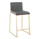 Option Grey Faux Leather/Gold Metal