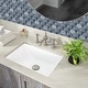 preview thumbnail 1 of 8, Highpoint Collection Rectangle Ceramic Undermount Vanity Sink