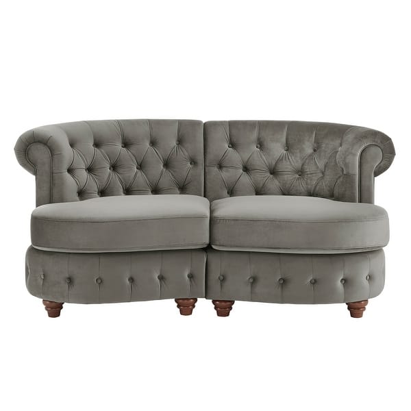 Morgan Velvet Tufted Scroll Arm Chesterfield Curved Loveseat By Inspire Q Bold On Sale Overstock 30997533 Gently used, vintage, and antique curved loveseats. usd