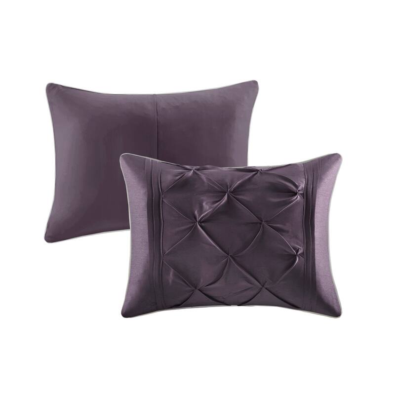 GDF Studio - Laurel 7-Piece Tufted Comforter Set with Decorative Pillows