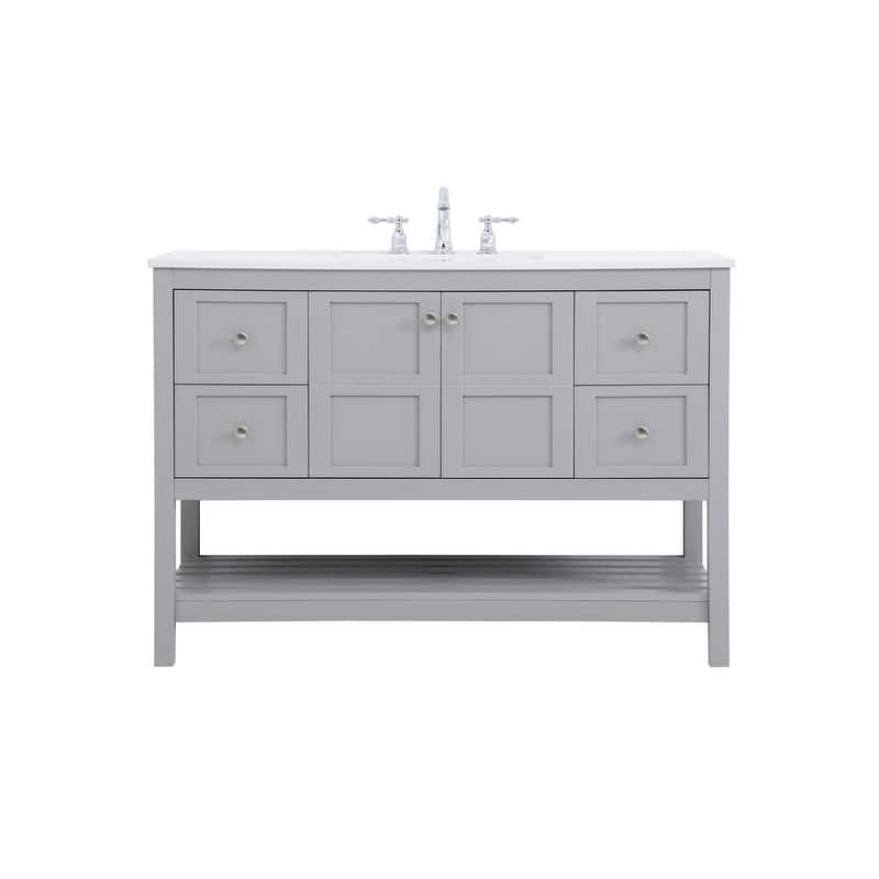 Elegant Lighting VF16448 Theo 48" Free Standing Single Basin Vanity