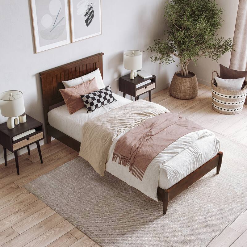 Naples Solid Wood Low Profile Platform Bed