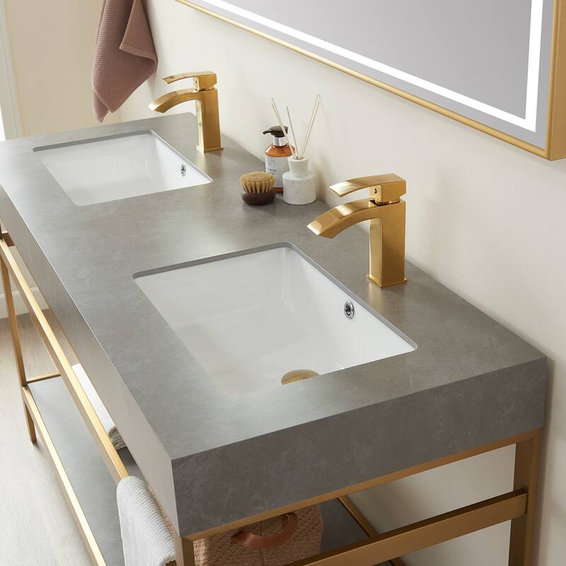 Miseno MV702560M Funes 60" Free Standing Double Basin Vanity Set with