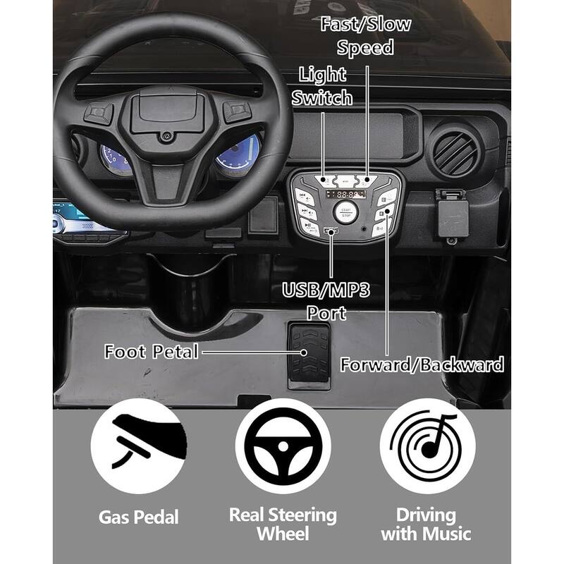 2 Seater Ride On Jeep Car Toy Vehicle for Kids Best Gifts