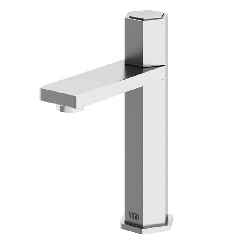 Vigo VG01053 Nova 1.2 GPM 8" H Single Handle Single Hole Bathroom - Brushed Nickel