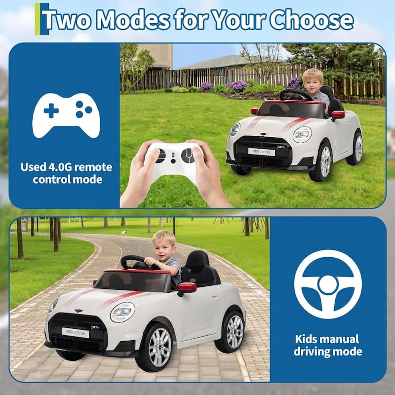 12V Ride on Car for Kids with Remote Control, Licensed BMW Electric Car, Black