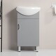 preview thumbnail 15 of 23, 18-inch mini bathroom cabinet with ceramic sink