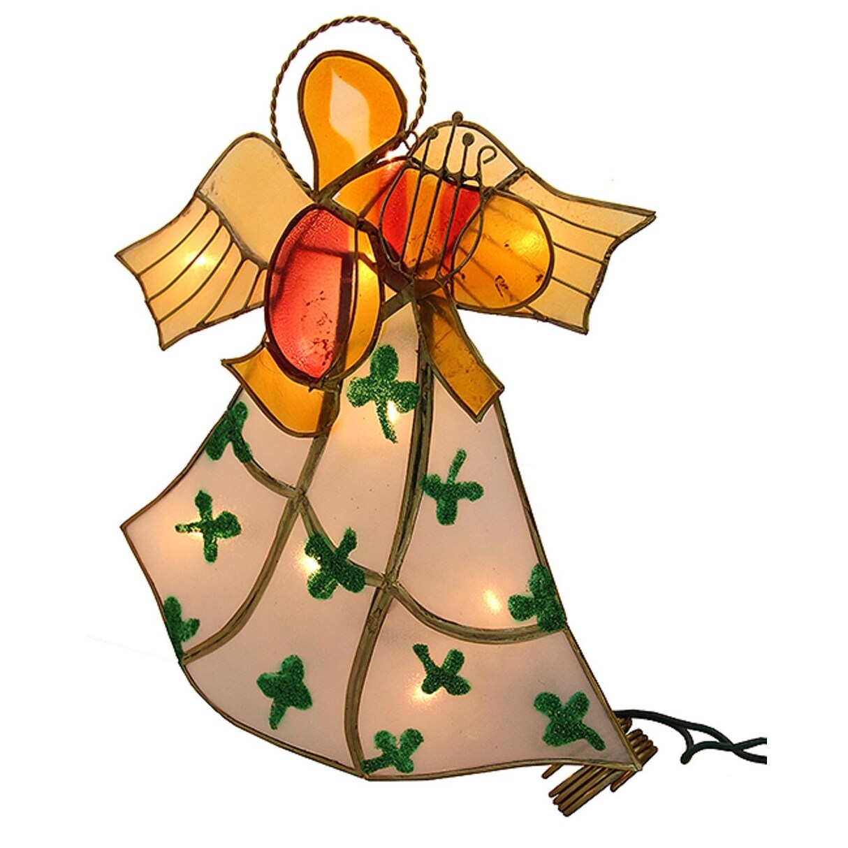 9 5 Luck Of The Irish Lighted Angel Christmas Tree Topper Clear Lights White Overstock 20828287 Christmas angel illustrations and clipart (13,724). overstock com