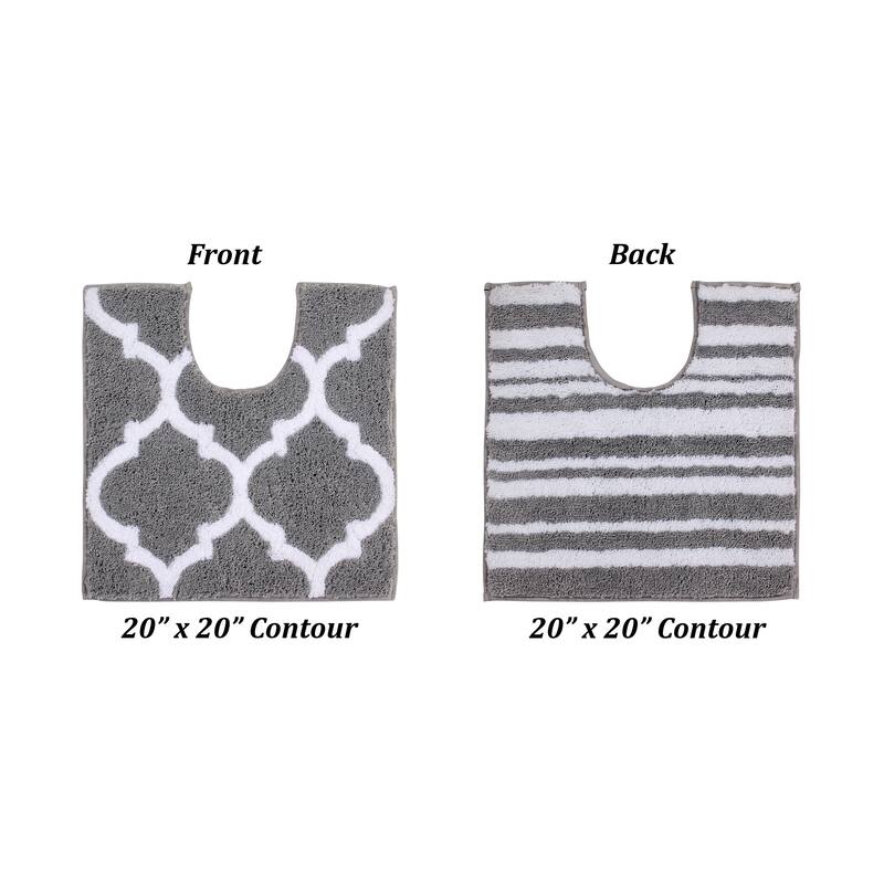 Better Trends Marrakesh Reversible 100% Polyester Tufted Bathroom Rugs – Ultra Soft, Water Absorbent, Machine Washable Bath Mats