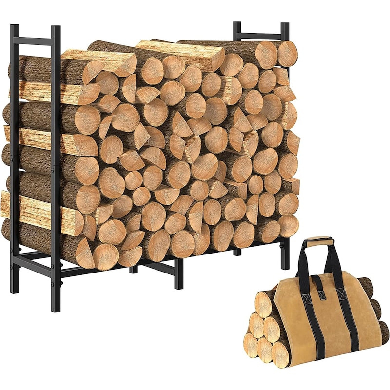 2.6ft Outdoor Indoor Firewood Rack