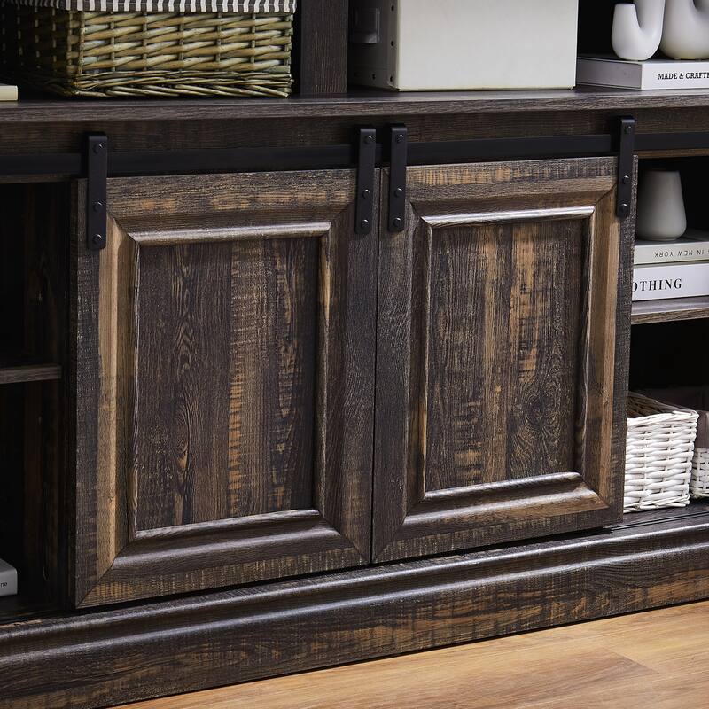 Media Console Table with Storage Cabinet