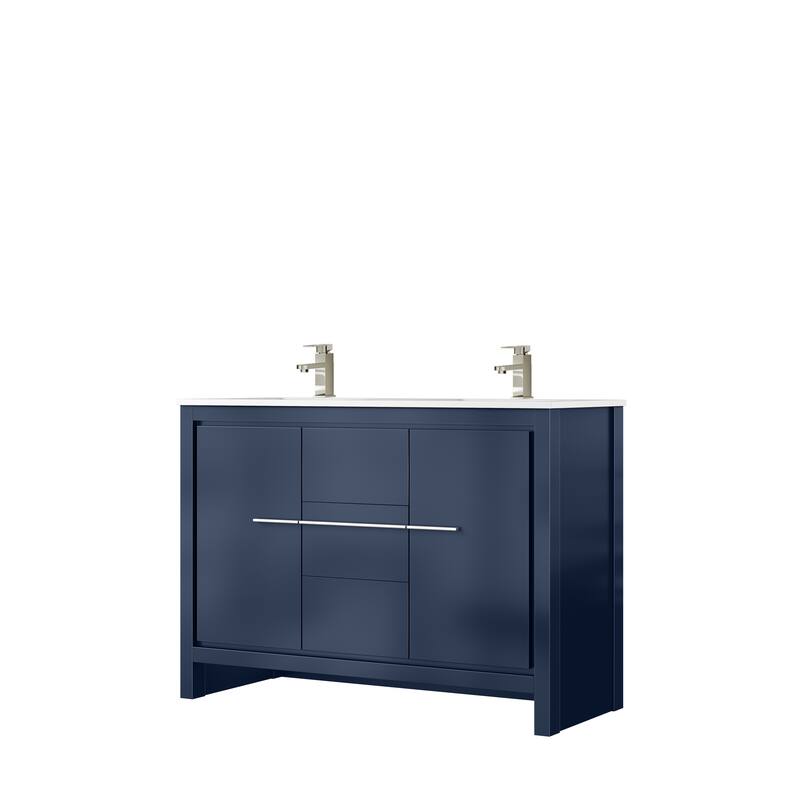 Lafarre Bath Vanity Quartz Top, Sink and Brushed Nickel Faucet