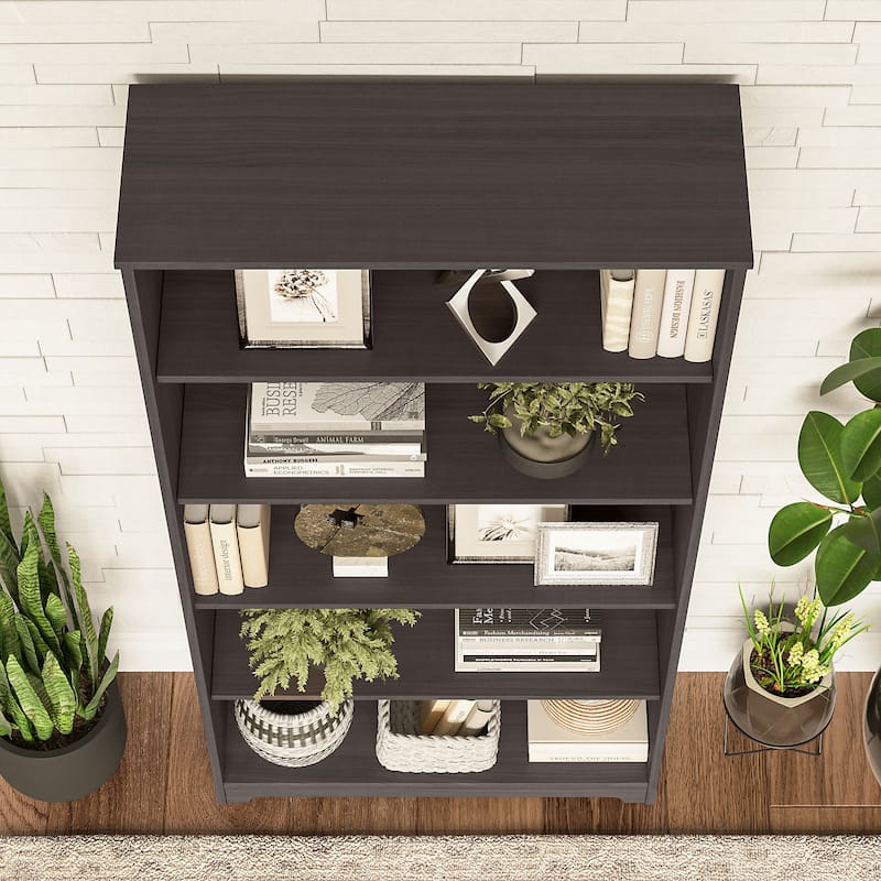 Bush Furniture Cabot Tall 5 Shelf Bookcase with Adjustable Shelves