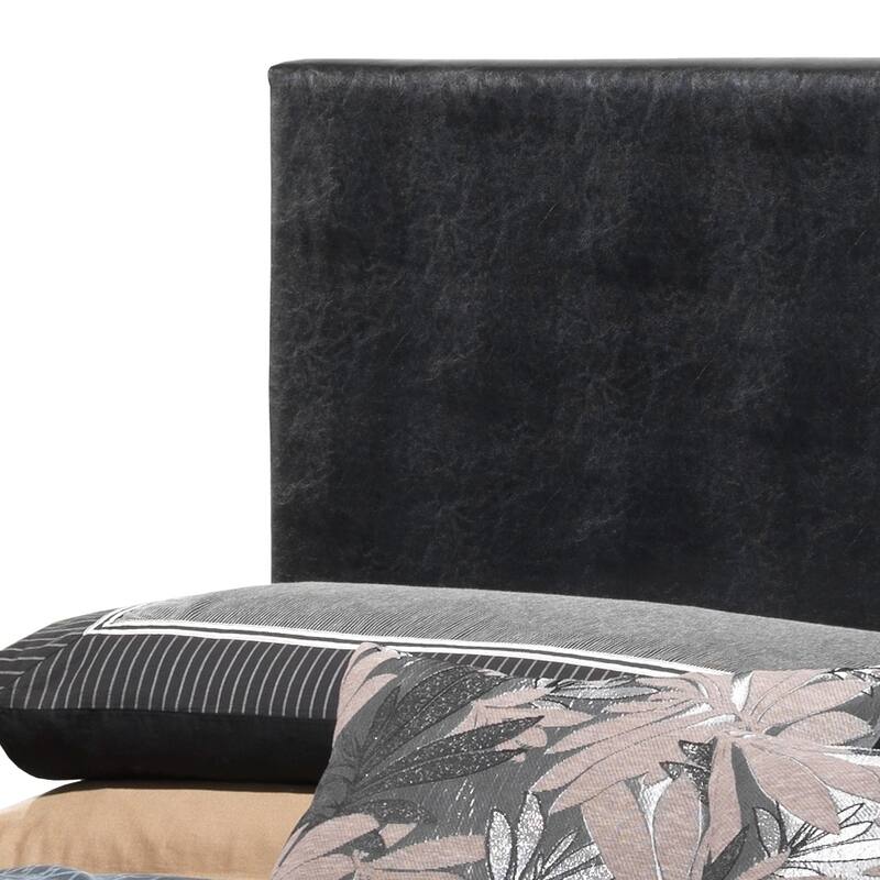 Full Size PU Platform Bed with Foam Filler and Easy Assembly