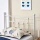 preview thumbnail 3 of 3, White Twin Metal Platform Bed Frame, Victorian Style with Headboard, Footboard, Noise-Free Design and Under-Bed Storage