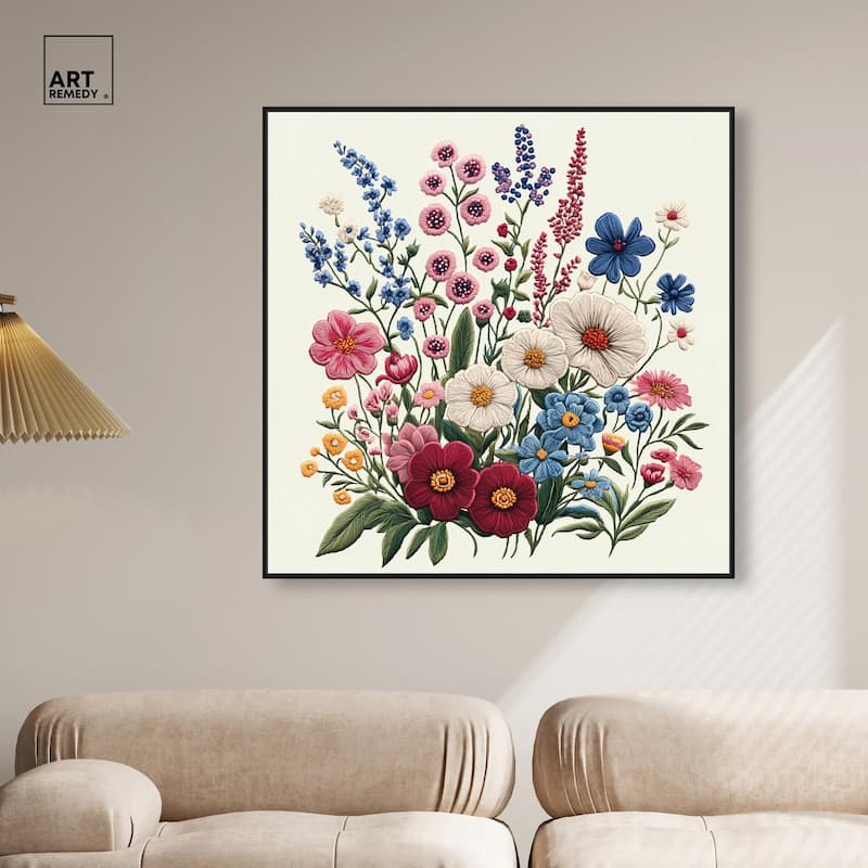Wildflower Weave Canvas by Art Remedy