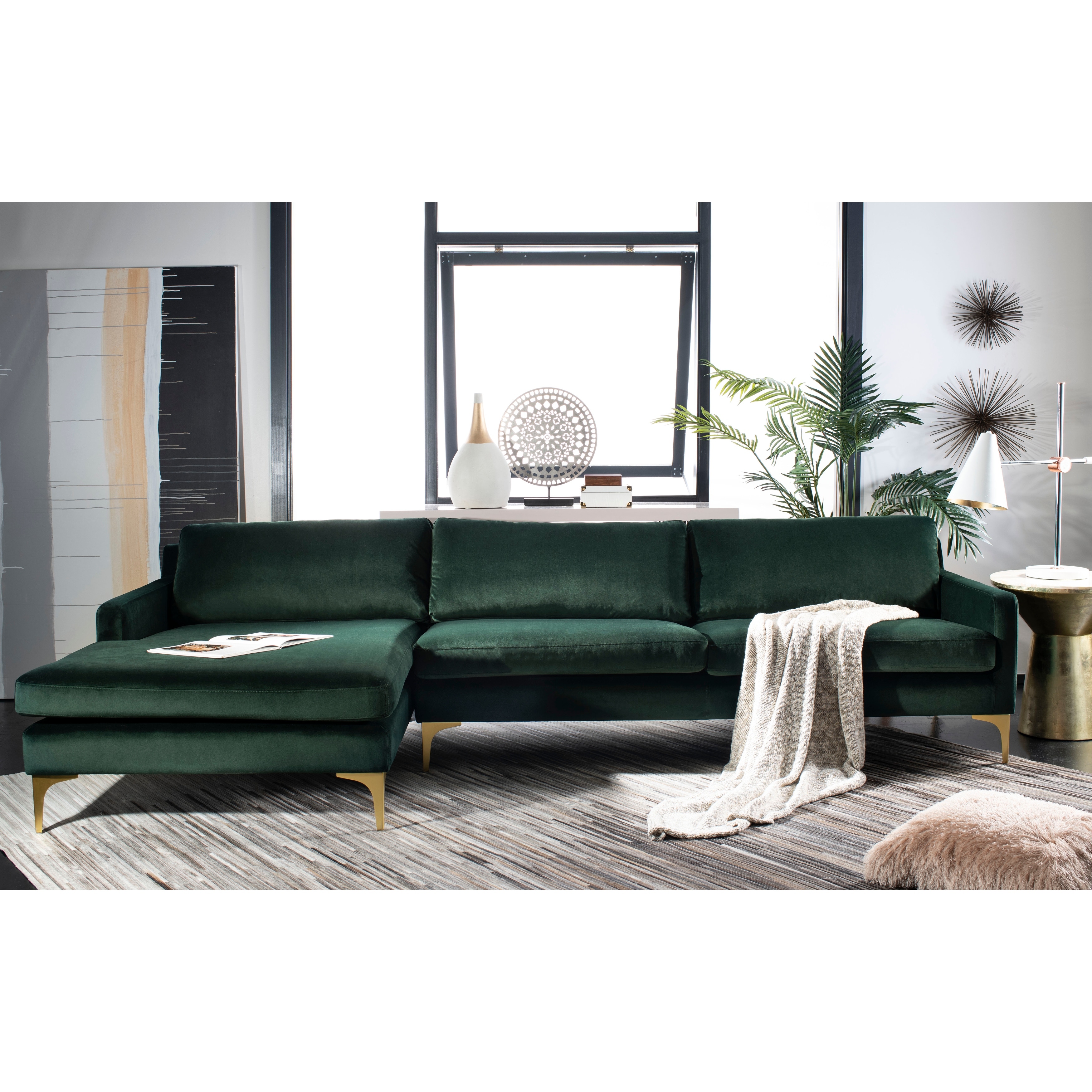SAFAVIEH Couture Camila Sectional Sofa 105.9