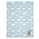 preview thumbnail 2 of 5, Bedtime Originals Up Up & Away Bear/Balloon/Cloud Soft Blue Fleece Baby Blanket