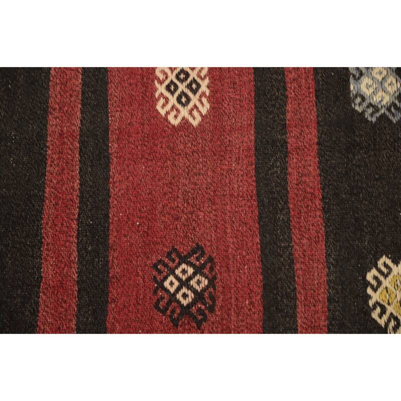 Hand Woven Oriental 100% Wool Carpet Southwestern Tribal Multi-Colored Kilim Area Rug - 10' 5'' X 6' 3''