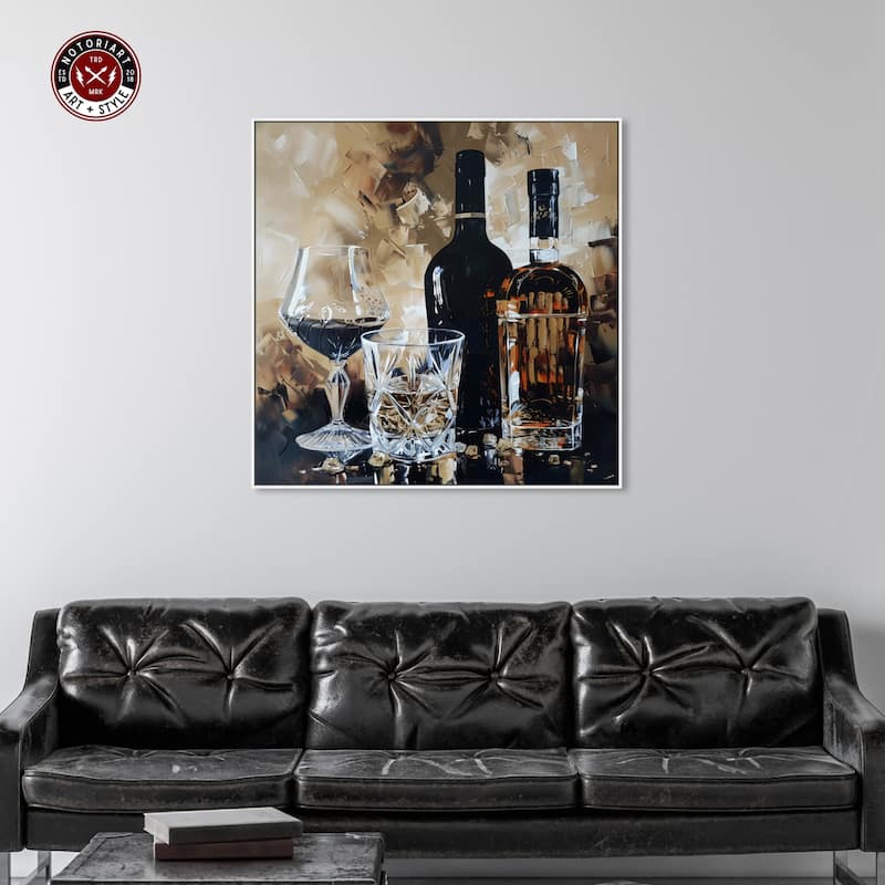 Notoriart His Favorite Drink Framed Bar Cart Art For Men