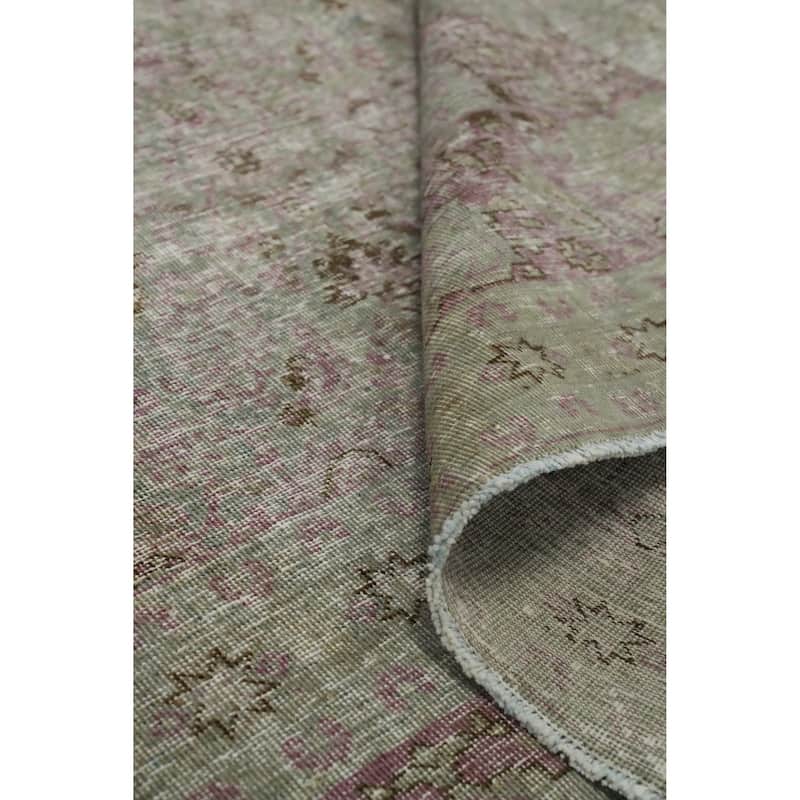Hand Knotted Oriental 100% Wool Carpet Traditional All-Over Green Mahal Area Rug - 12' 3'' X 8' 9''