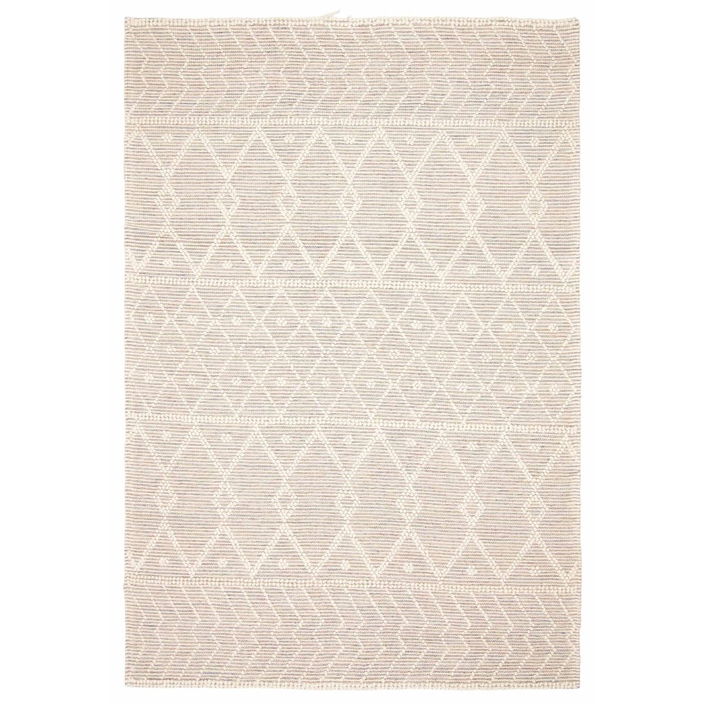 ECARPETGALLERY Braid weave Sienna Cream Wool Rug - 6'1 x 9'9