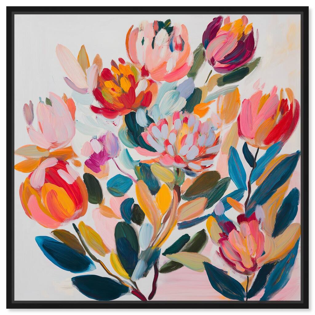 Contemporary Flora II Canvas by Art Remedy