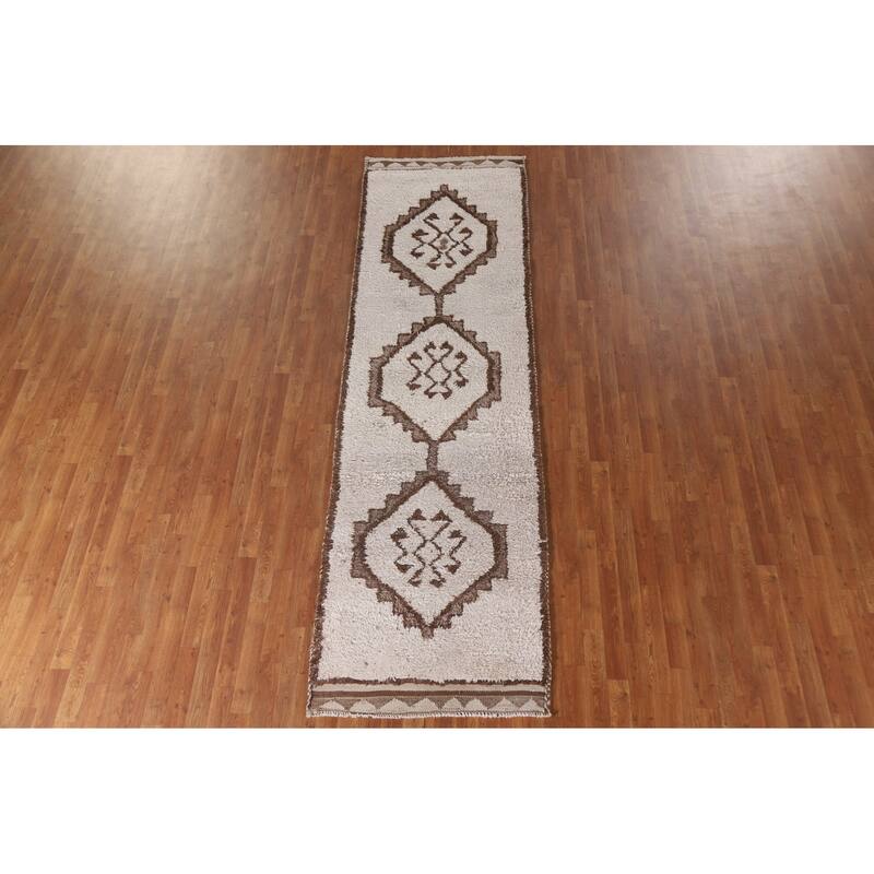 Anatolian Turkish Runner Rug Handmade Tribal Wool Carpet - 3'2"x 10'10"