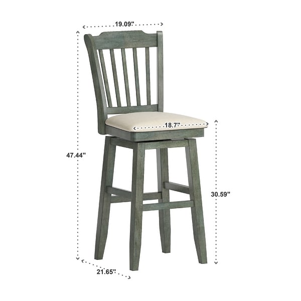 Eleanor Slat Back Wood Swivel Stool by iNSPIRE Q Classic On Sale Bed Bath Beyond 20457456