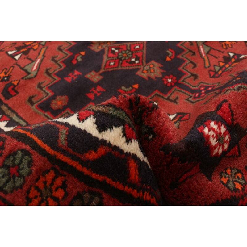 ECARPETGALLERY Hand-knotted Andelz Red Wool Rug - 3'0 x 4'11