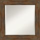 preview thumbnail 15 of 25, Beveled Wood Wall Mirror - Alexandria Rustic Brown Frame