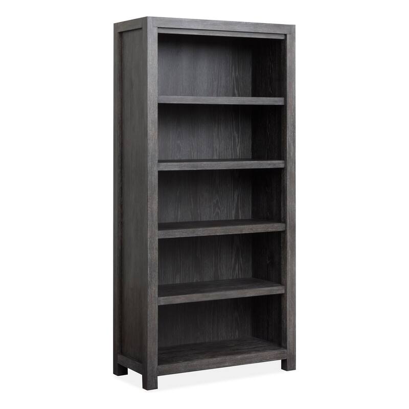 Magnussen Home Plum Creek Ravenwood Black Bookcase - 38"W x 18"D x 80"H - Wood Finish - Ravenwood Black