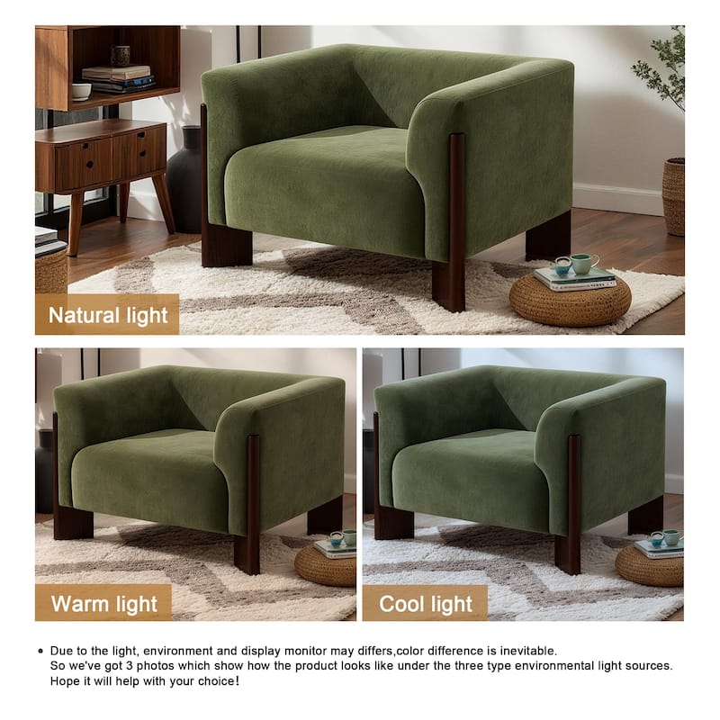 41"W Modern Tuxedo Arms Accent Chair for Living Room