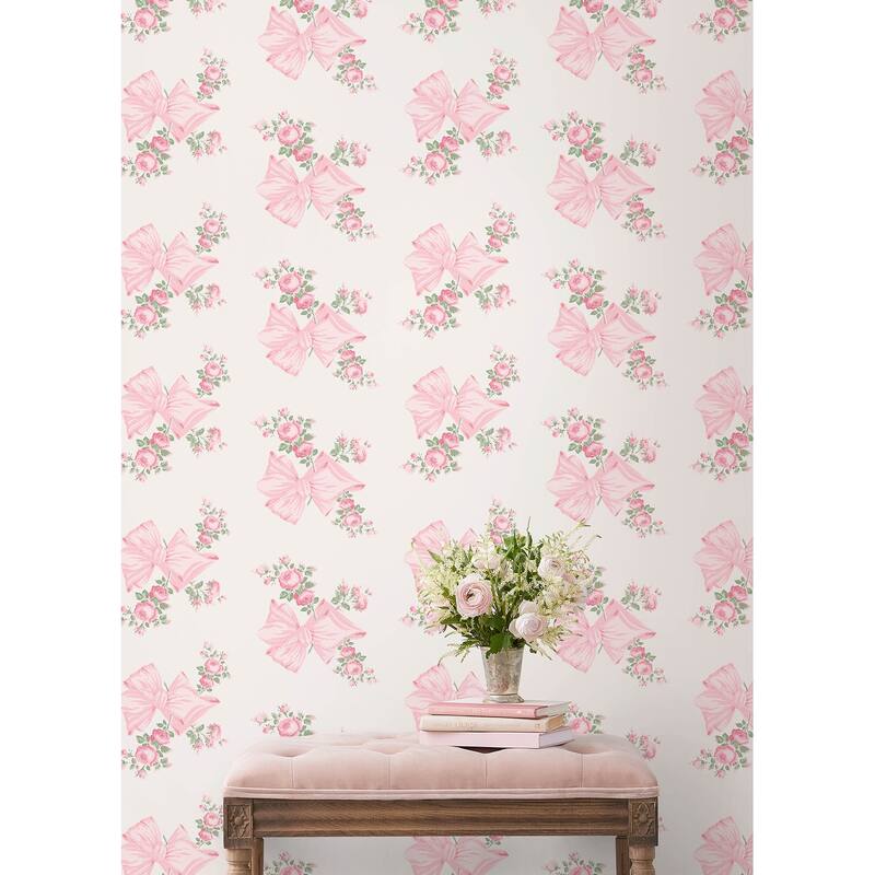 LoveShackFancy Rosa Beaux Pink Peel and Stick Wallpaper